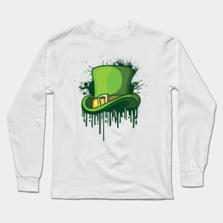 'Beer Hat Clover IRL' Cool St. Patrick Leprechaun Hat Long Sleeve T-Shirt